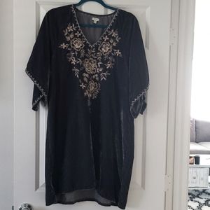 Kyla Seo velvet grey dress. Size Small